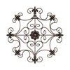 Hastings Home Medallion Metal Wall Art 14.25 Inch Square Open Edge Home Decor, Hand Crafted with Distressed Finish 693333UMP